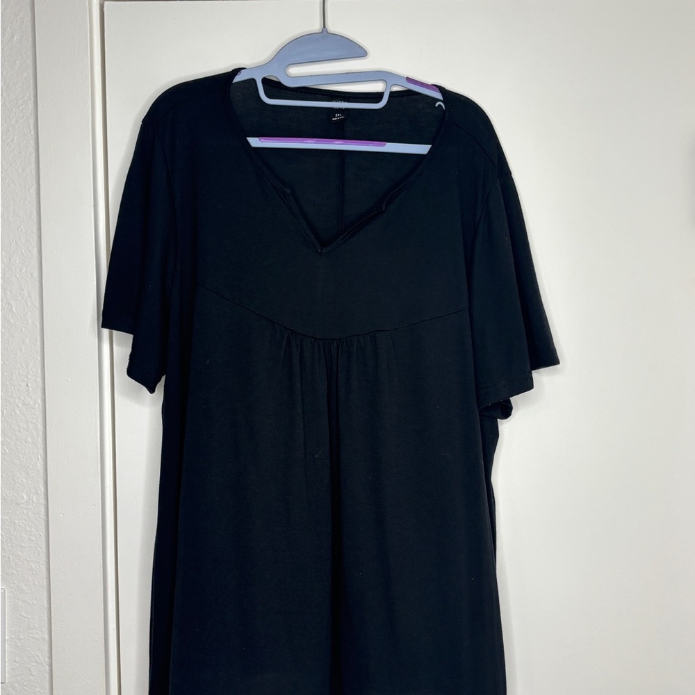 Black V-Neck Blouse